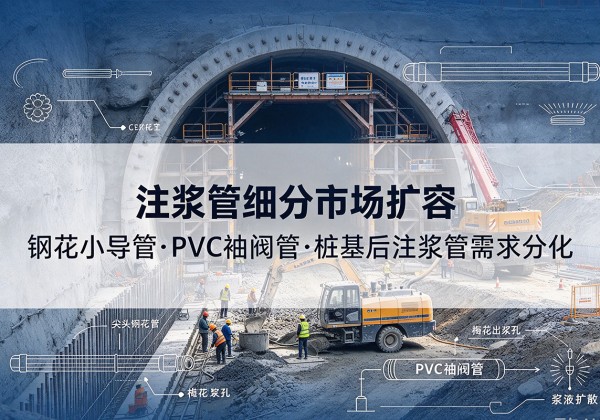 三亚注浆管细分市场扩容，隧道钢花小导管、PVC 袖阀管、桩基后注浆管需求分化
